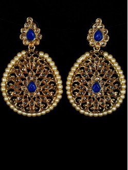 Reverse Ad Earrings With Meenakari Work